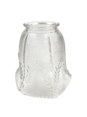Vintage  Revival Summer Wheat Pattern with scalloped edge, Glass Lamp shade